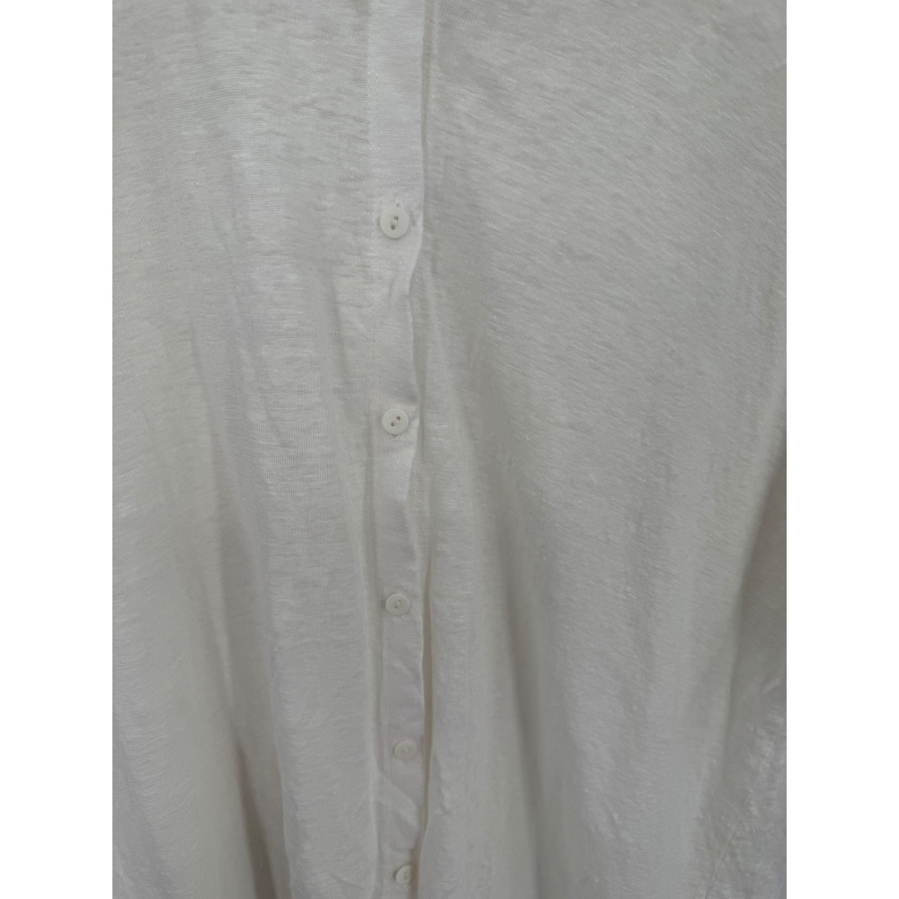 Eileen Fisher 100% Organic Linen Top Womens M Natural Minimalist Breathable - Picture 6 of 6
